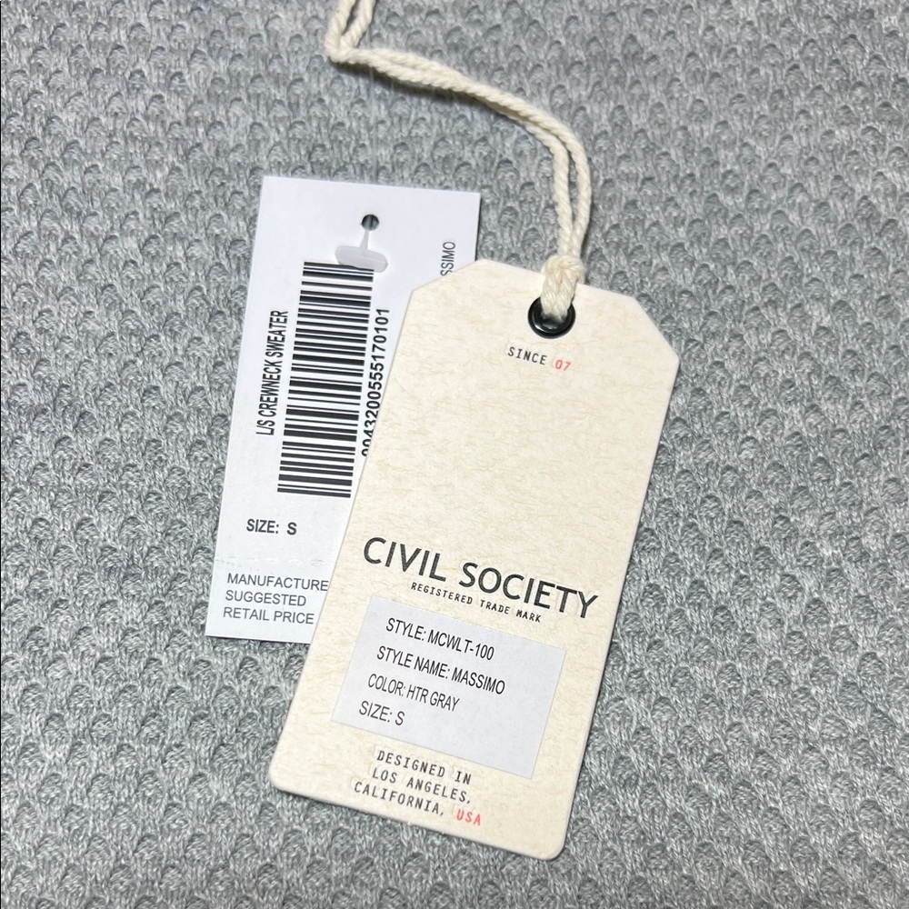 Civil Society Massimo Gray Crewneck Sweater - Picture 2 of 5